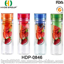 Bouteille d&#39;eau de l&#39;infuseur frais de fruit de 600ml, bouteille d&#39;eau en plastique sans BPA (HDP-0846)